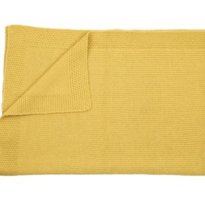 Couverture personalisée en alpaga jaune - Mamy Factory Paris