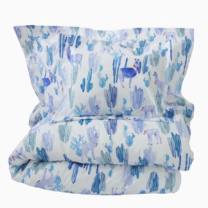 Housse de couette Lama du désert bleue - Kariokas
