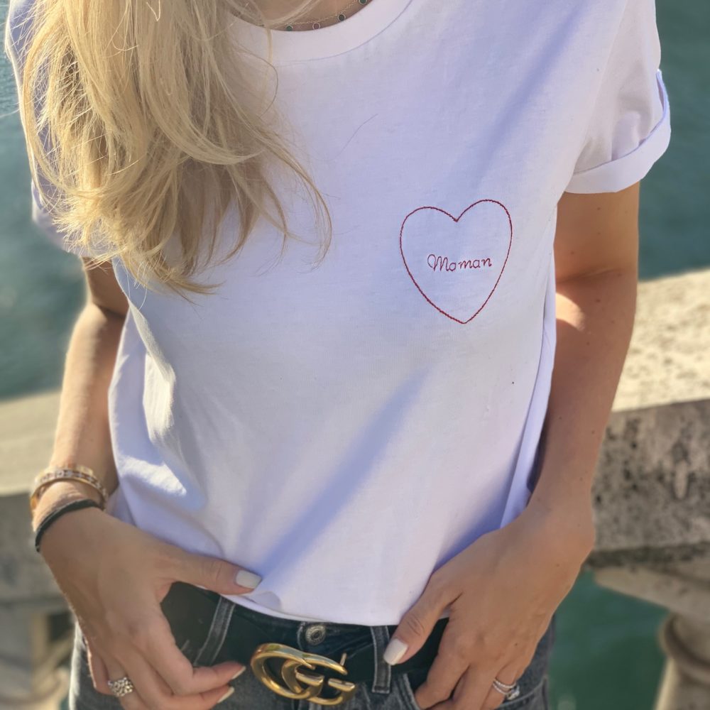 Broder un coeur sur un tee shirt Clearance