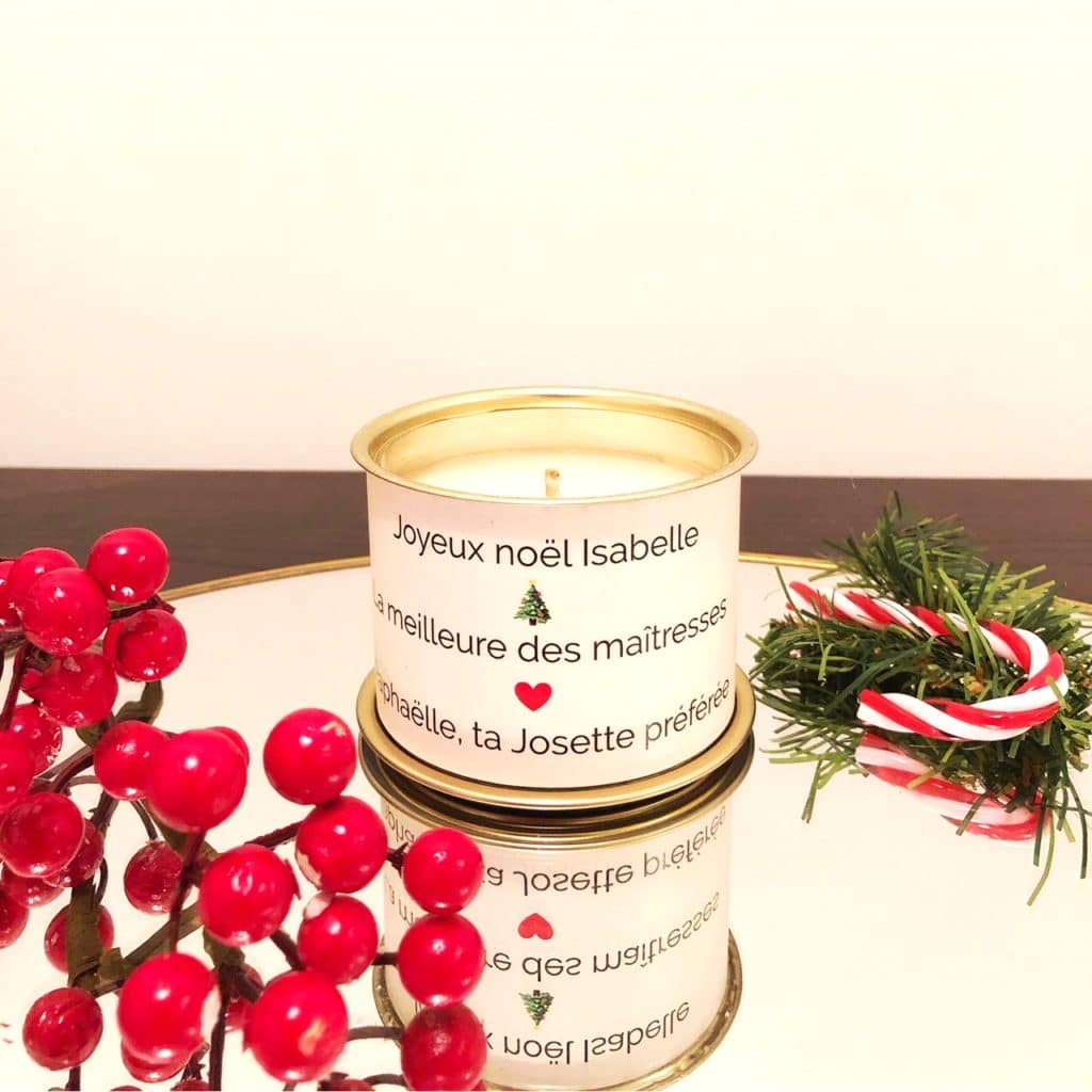 Bougie Joyeux Noël Maîtresse Atsem Nounou Tata Maître