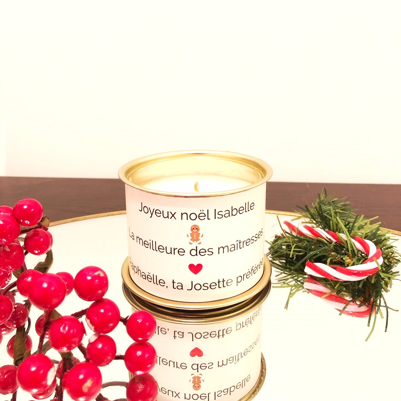 Bougie Joyeux Noël Maîtresse Atsem Nounou Tata Maître