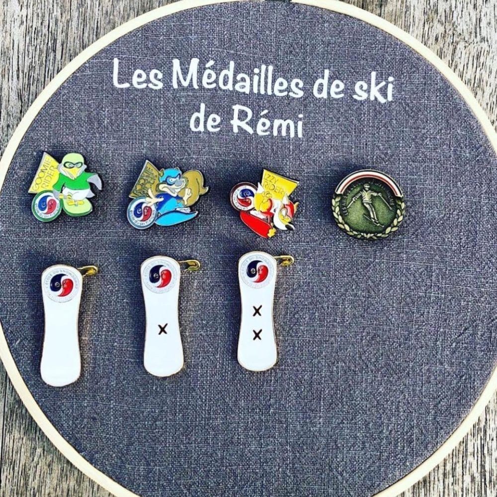 Cadre médailles de ski/snow/surf