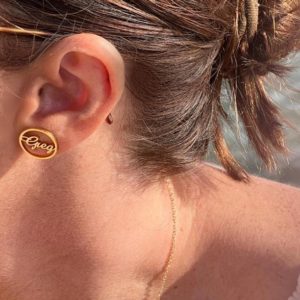 Paire Boucles d'oreilles Circle personnalisée - you will forever be my always